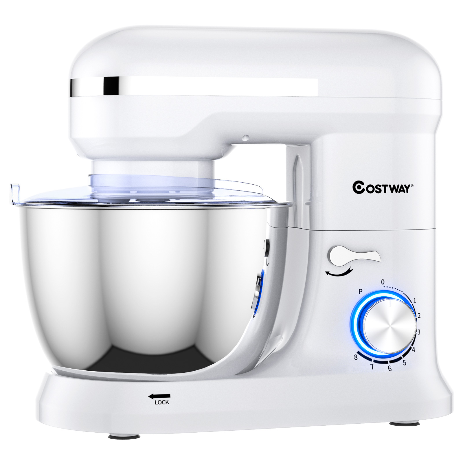 Costway 4.8 QT Stand Mixer 8speed Electric Food Mixer w/Dough Hook