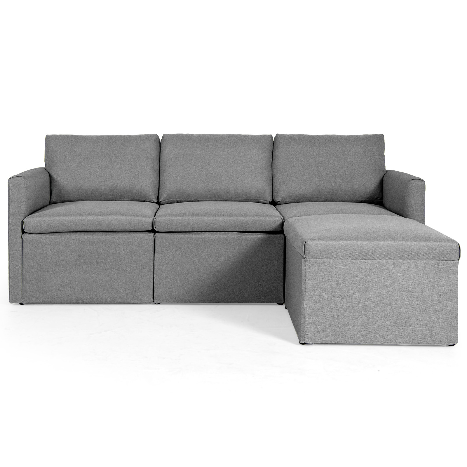 Giantex Convertible Sectional Sofa L-Shaped Couch Lounge with Reversible Chaise - Picture 11 of 24