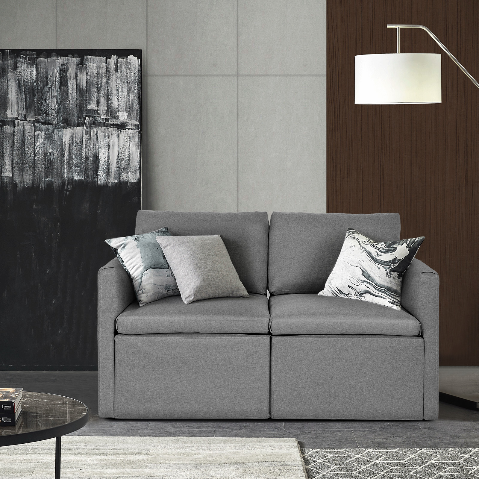 Giantex Convertible Sectional Sofa L-Shaped Couch Lounge with Reversible Chaise - Picture 15 of 24