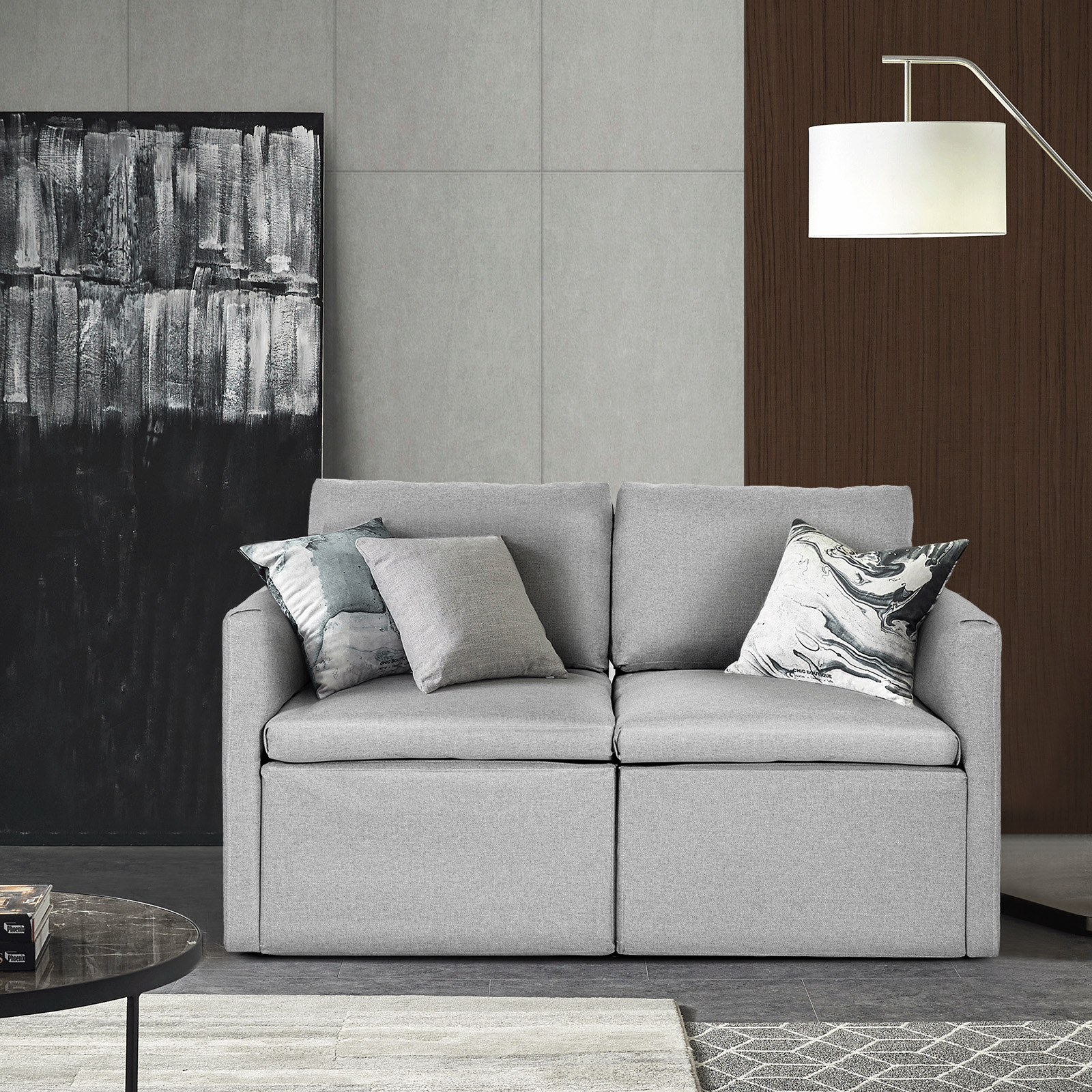 Giantex Convertible Sectional Sofa L-Shaped Couch Lounge with Reversible Chaise - Picture 8 of 24